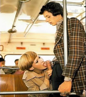 Handsome short-haired is a passionate cock licker on the bus