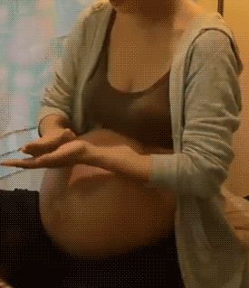 rubbing the belly