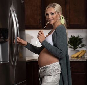 She's eating for two... maybe three