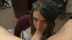 get it back in there you're not done until I shoot down your throat