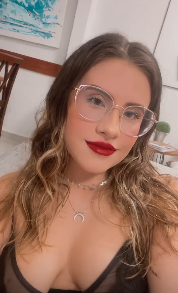 Brazilian Teen Cute Face and Sexy Glasses and Perfect Lips