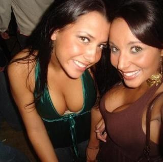 Cute twins cleavage