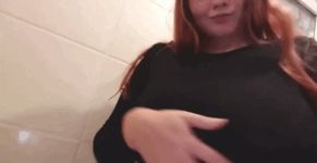 18 y/o shows her huge tits