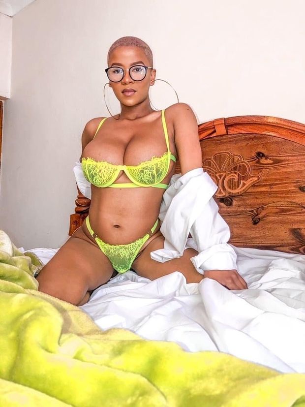 Abby Zeus looking cute in her bra and panties