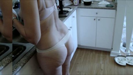 Thong Ass Cheeks Out - Amazing 40something wife. Butt cheeks out
