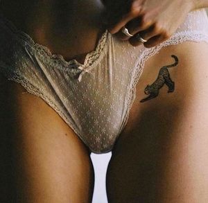 I can see through her panties