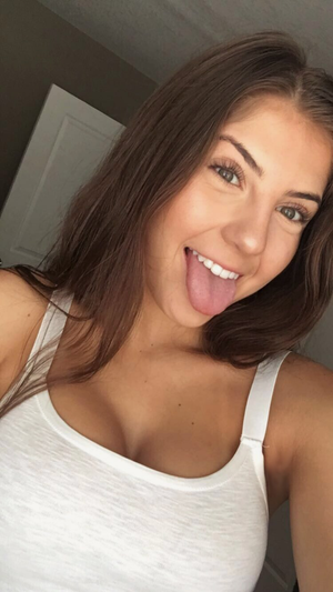 nice tits tongue out selfie