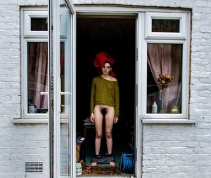 Panties down bush exposed