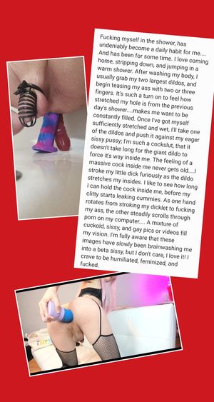 Endlessly stretching my sissy pussy