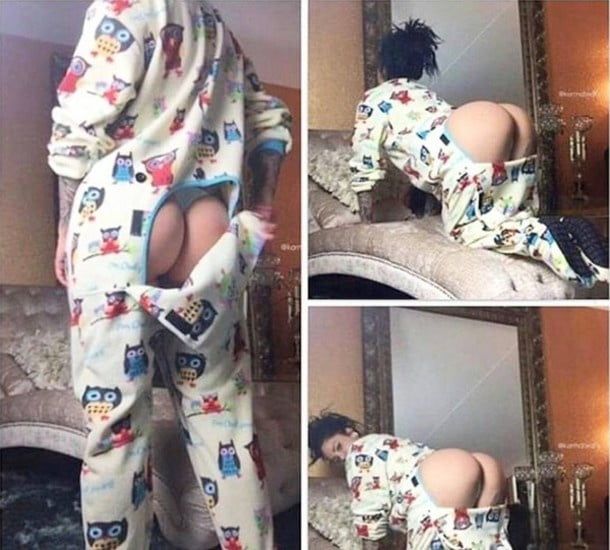 ass under pajamas