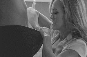 good morning (B&W Brandi Reaches in for Cock)