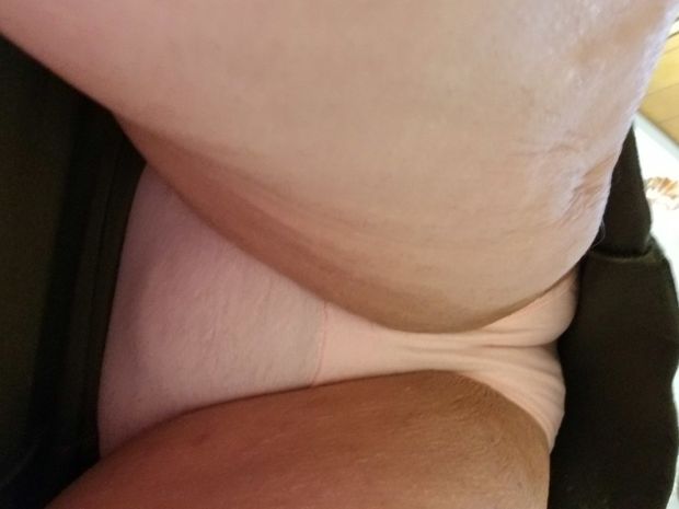 New panties. Up skirt