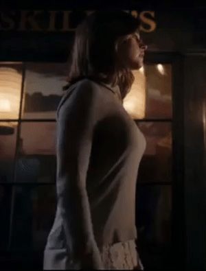 Jenna Coleman pushes out her boobs