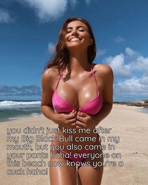 It's your fault, you looked way to good covered in a black mens cum!