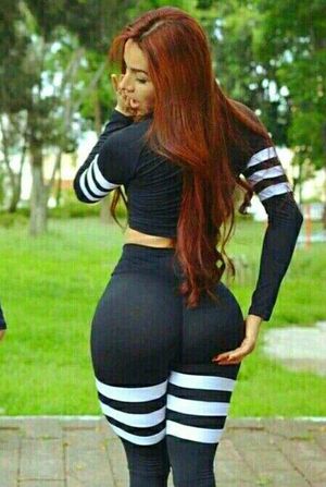 Ass redhead yoga pant