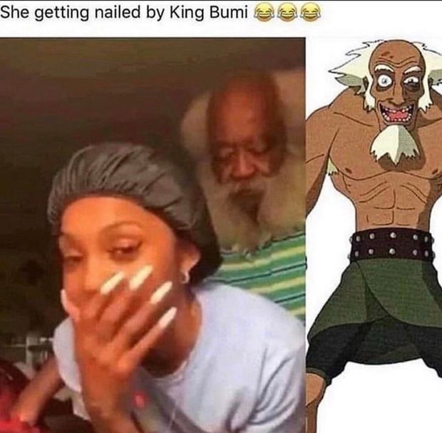 Old black guy King Bumi Shower cap