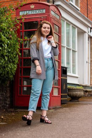 So cute fancy blonde Chubby with sandals