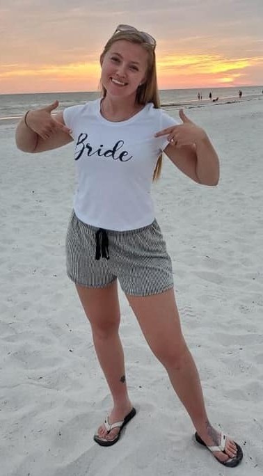 bride on the beach