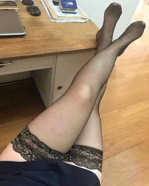 Amateur office legs