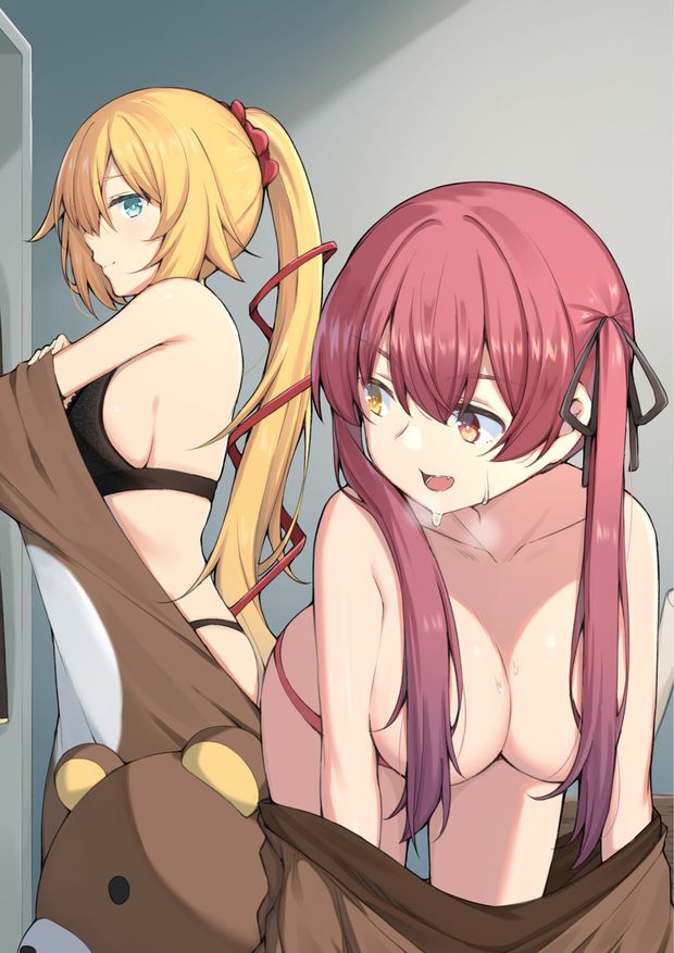 houshou marine (hoholive) changing clothes - Artist: kaname (melaninusa09)
