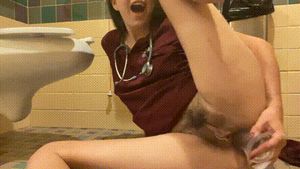 Having fun on her break