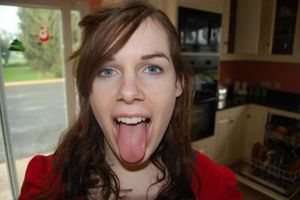 Irish lass wants your cum on her tongue