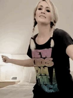 Carrie mouth open dance