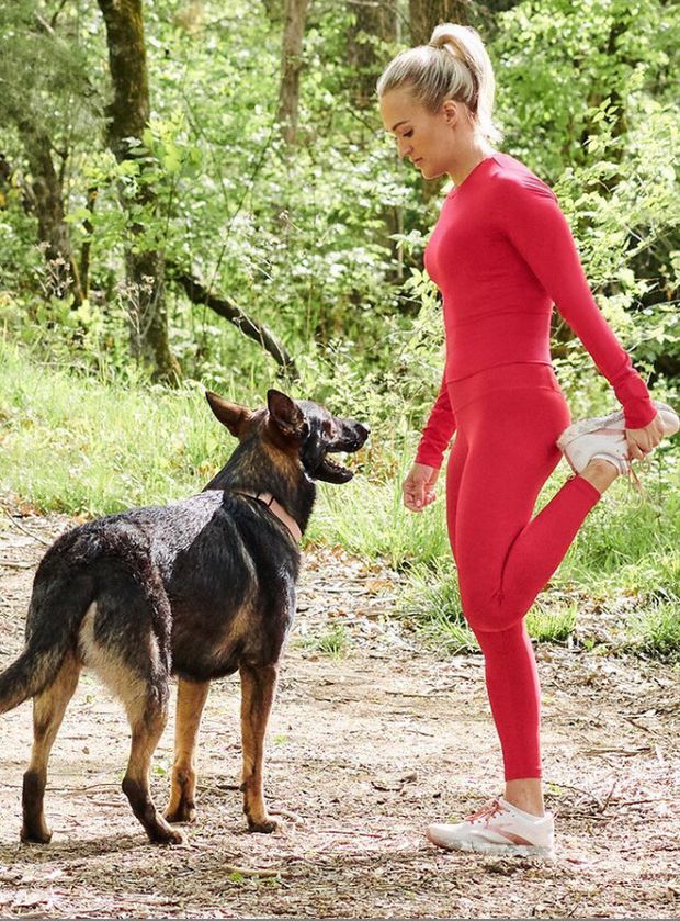 Carrie and her dog