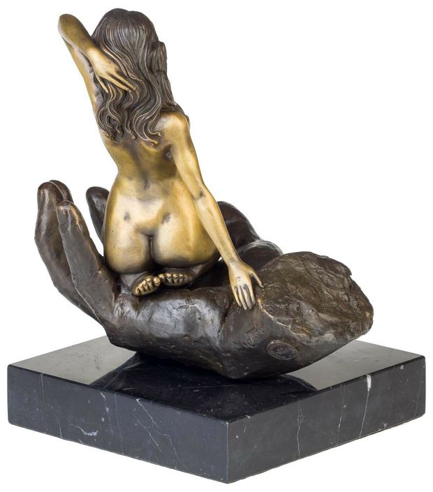 Immagine 4 - Scultura arte signora in bronzo anticato figura statua 23cm