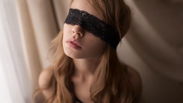 blindfolded beauty