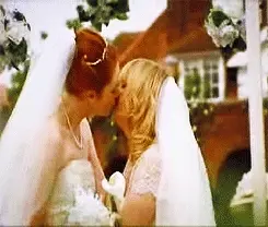 Karen Gillian wedding kiss