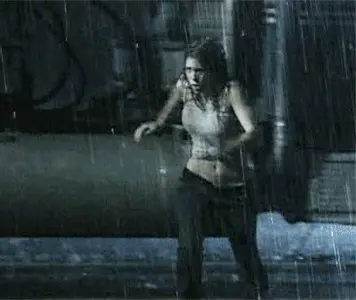 Jessica Biel bouncing tits in the rain
