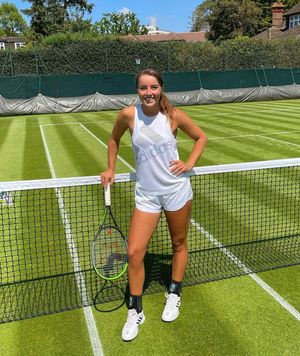 Fit British tennis player