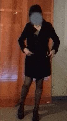 Wearing stockings for a cocksucking party