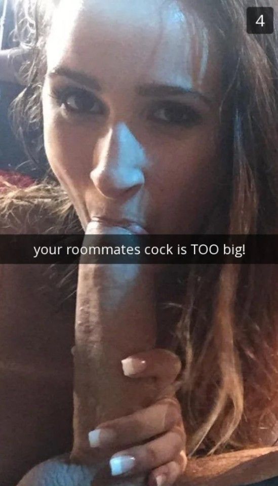 Brunette sucking a fat cock