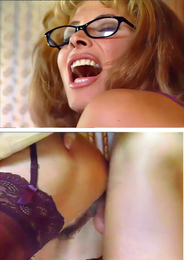 Female teacher Milly feels balls against her buttocks from the deep thrust of the cock - Milly screams out in pleasure in the classroom