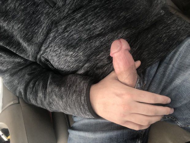 In my truck before work