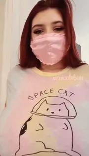 Nicolebun showing off her huge knockers