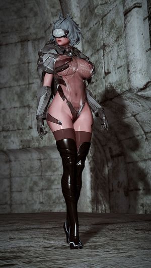 White Haired sexy outfit