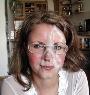 Cute look with this cum covered face