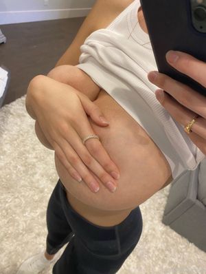 Shirt up tits covered