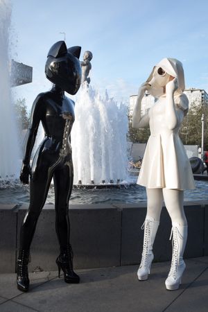 Black and white serenity peace and hope models of war