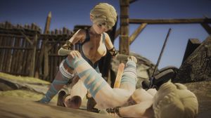 How to Train Your Dragon Futanari - Astrid Hofferson sucks and swallows