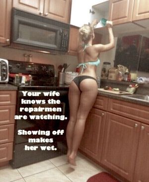 I had just came in from the pool..it was only my bikini babe