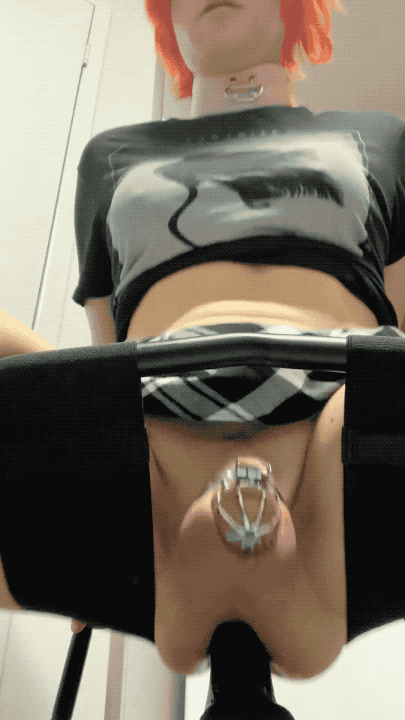 sexy caged sissy