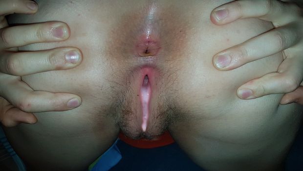 My pussy after doggy creampie
