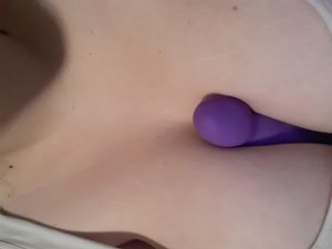 My dildo looks great between my tits