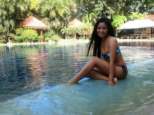 Pretty Teen Pinay Cutie Pie In A Bikini Getting Ready For A Swim Angeles City Philippines