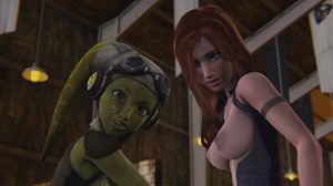 Futa Mara Jade on Female Twilek Hera Syndulla - Star Wars Inspired 3D Porn