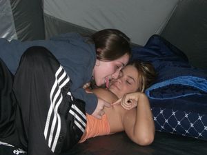 sharing a tent